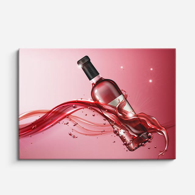 cuadro canvas vino vino en movimiento horizontal
