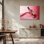 cuadro canvas vino vino en movimiento horizontal
