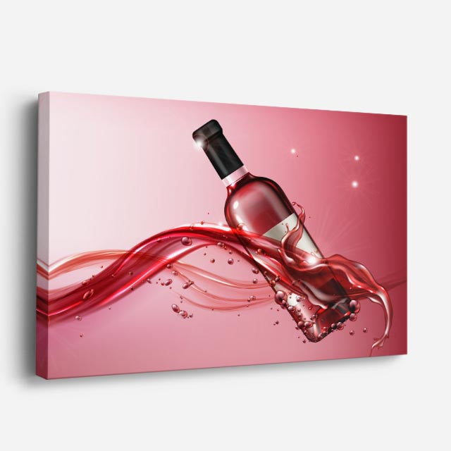 cuadro canvas vino vino en movimiento horizontal