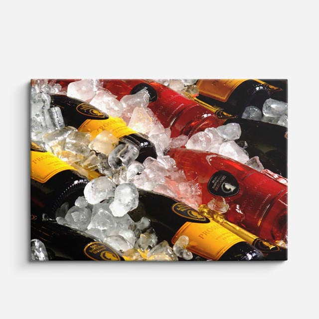 cuadro canvas vino vino sobre hielo horizontal