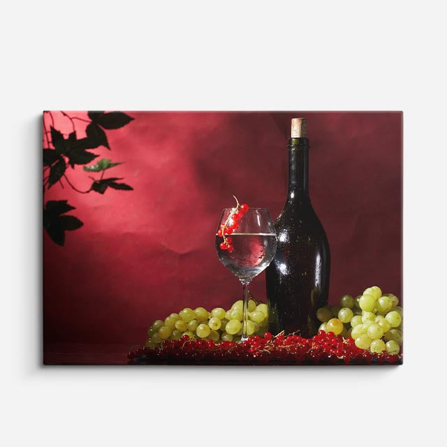 cuadro canvas vino noche de vino horizontal