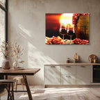 cuadro canvas vino atardecer de vino horizontal