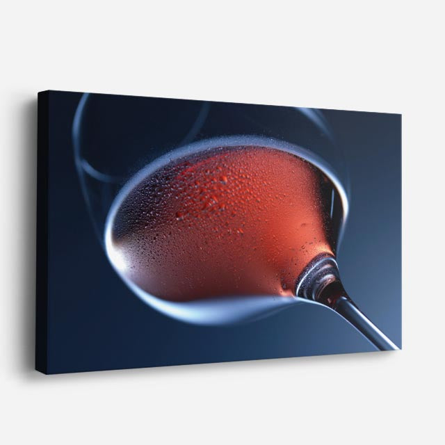 cuadro canvas vino copa carmesi horizontal