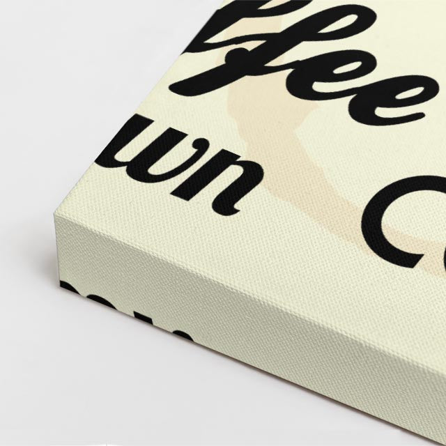 cuadro canvas de café poster tipográfico de café con estética urbana y moderna estilo urbano