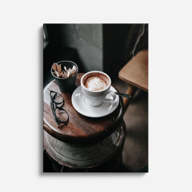 cuadro canvas rincón de espresso estilo íntimo rústico