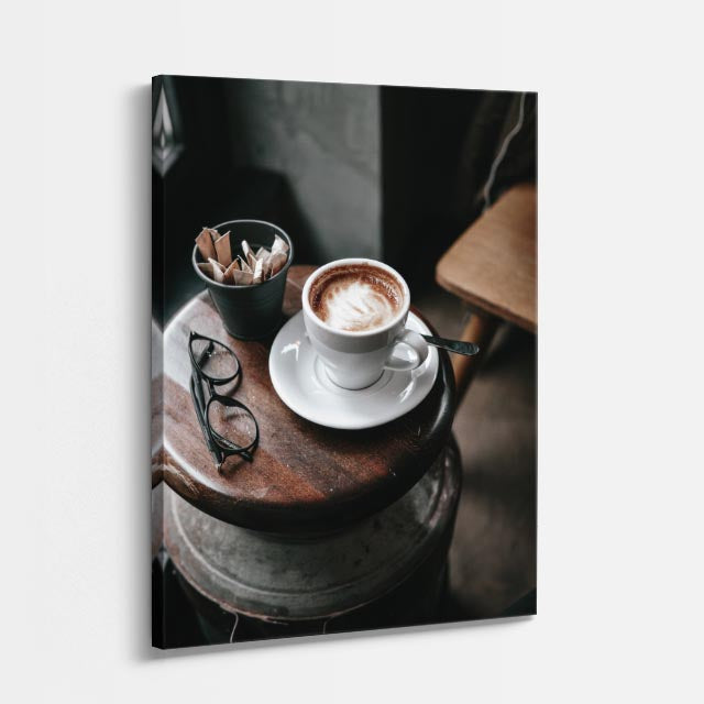 cuadro canvas rincón de espresso estilo íntimo rústico