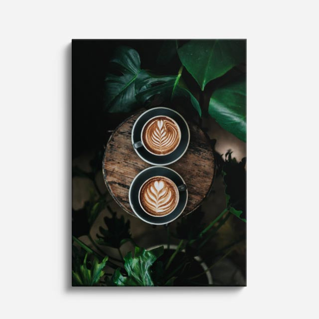 cuadro canvas selva de latte estilo tropical sofisticado