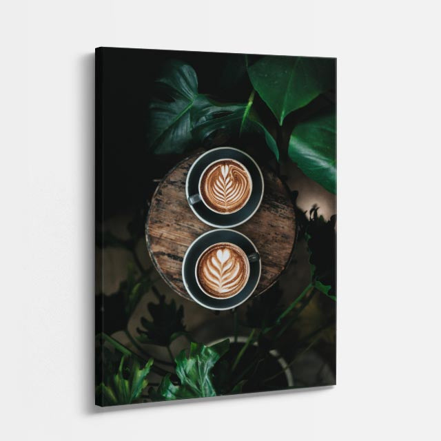 cuadro canvas selva de latte estilo tropical sofisticado