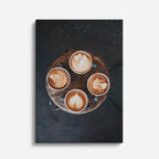 cuadro canvas ronda de latte estilo cálido contemporáneo