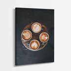 cuadro canvas ronda de latte estilo cálido contemporáneo
