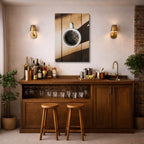 cuadro canvas espresso con luz natural estilo minimalista