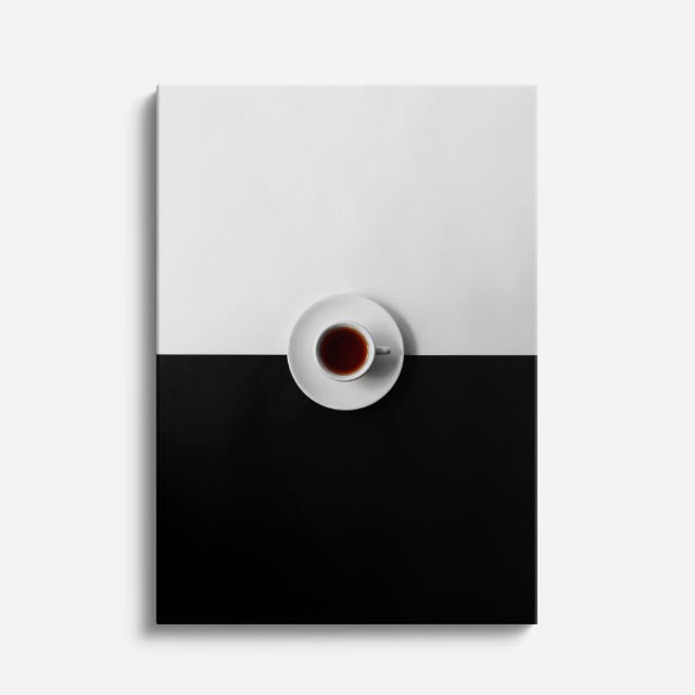 cuadro canvas espresso minimalista estilo moderno sobrio