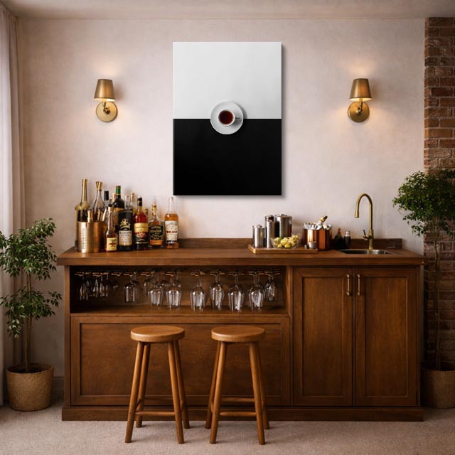 cuadro canvas espresso minimalista estilo moderno sobrio