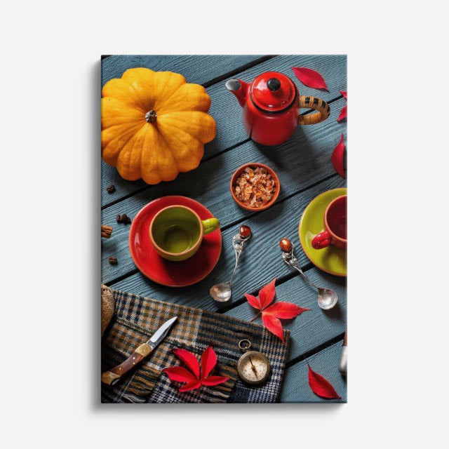 cuadro canvas café con tonos rojos estilo intenso contemporáneo