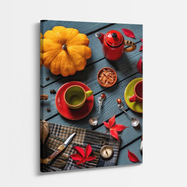 cuadro canvas café con tonos rojos estilo intenso contemporáneo