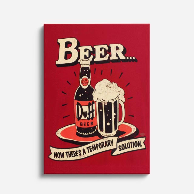 cuadro canvas cerveza retro duff style pop