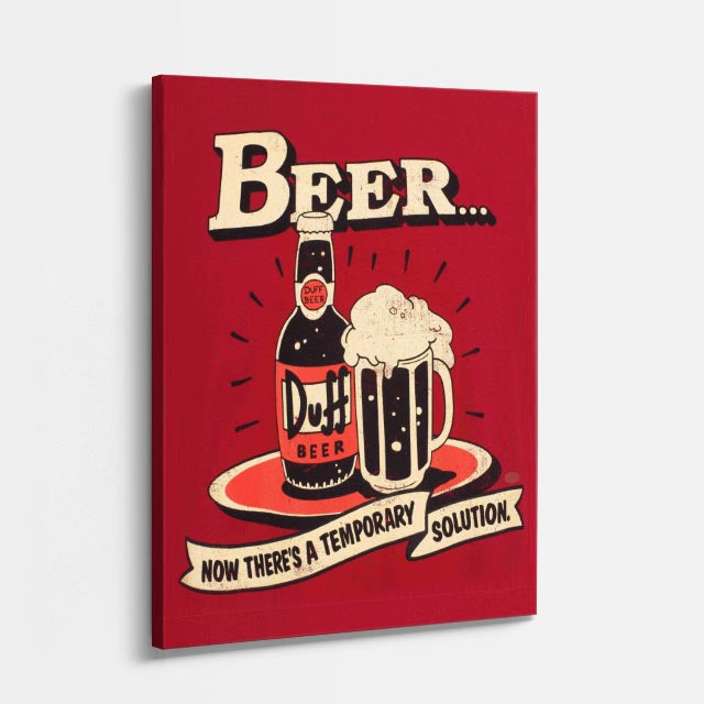 cuadro canvas cerveza retro duff style pop