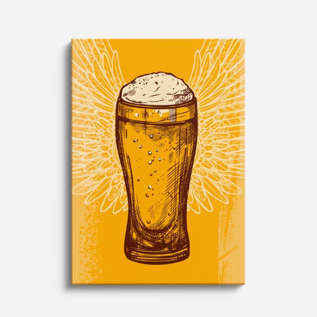 cuadro canvas cerveza cerveza radiante estilo decorativo