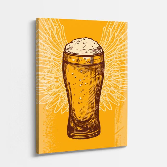 cuadro canvas cerveza cerveza radiante estilo decorativo