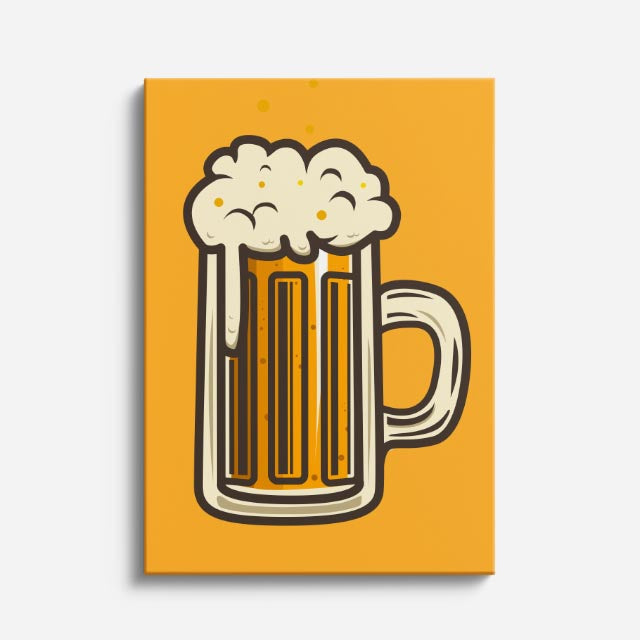 cuadro canvas cerveza tarro alegre estilo decorativo