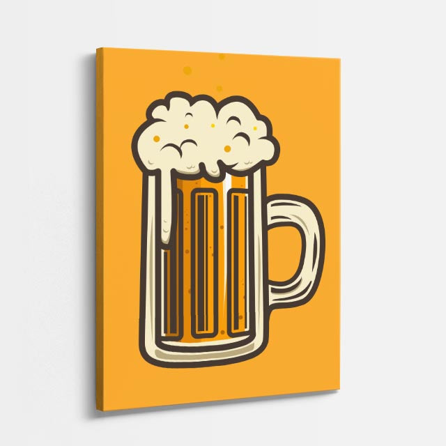 cuadro canvas cerveza tarro alegre estilo decorativo