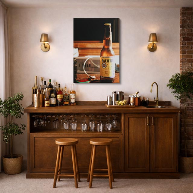 cuadro canvas cerveza botella clásica estilo decorativo