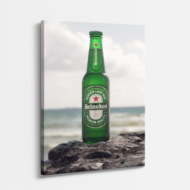 cuadro canvas cerveza verde premium estilo contemporáneo