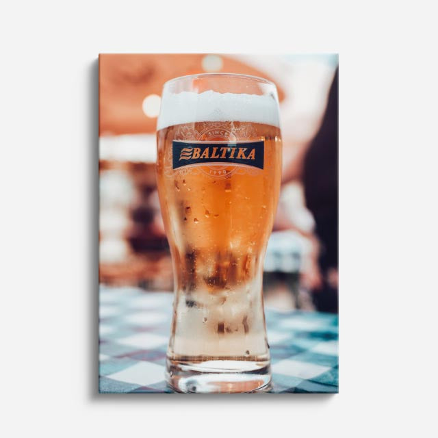 cuadro canvas cerveza espuma fría estilo contemporáneo
