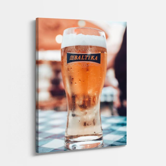 cuadro canvas cerveza espuma fría estilo contemporáneo