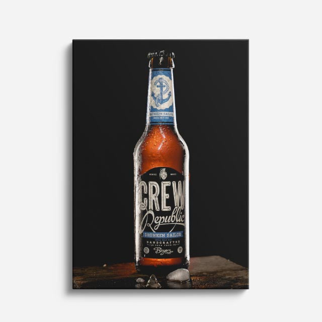 cuadro canvas cerveza botella premium estilo contemporáneo