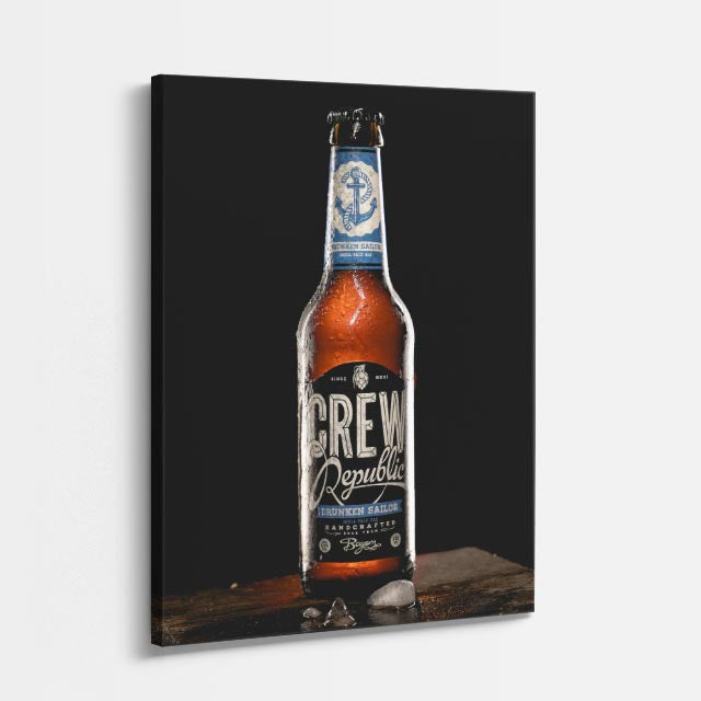 cuadro canvas cerveza botella premium estilo contemporáneo