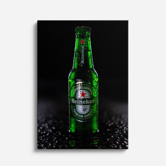 cuadro canvas cerveza verde oscuro estilo contemporáneo
