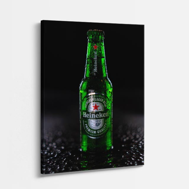 cuadro canvas cerveza verde oscuro estilo contemporáneo