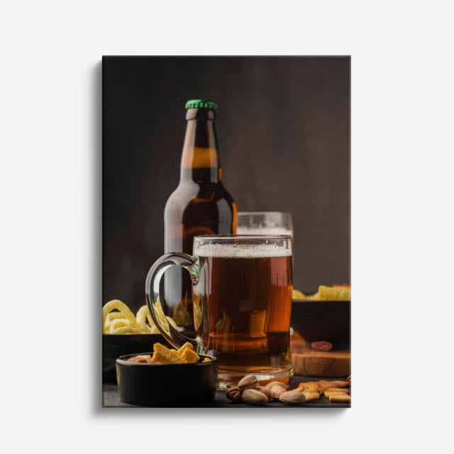 cuadro canvas cerveza mesa cervecera estilo contemporáneo