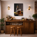 cuadro canvas cerveza mesa cervecera estilo contemporáneo