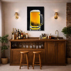 cuadro canvas cerveza tarro clásico estilo contemporáneo