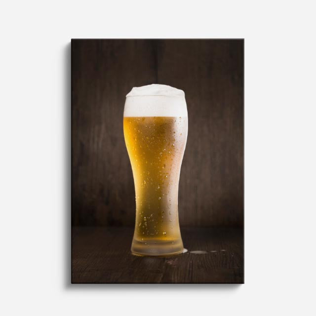 cuadro canvas cerveza espuma minimal estilo contemporáneo