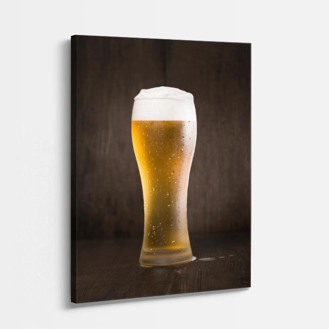 cuadro canvas cerveza espuma minimal estilo contemporáneo