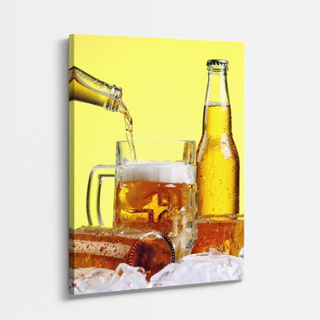 cuadro canvas cerveza brindis fresco estilo contemporáneo