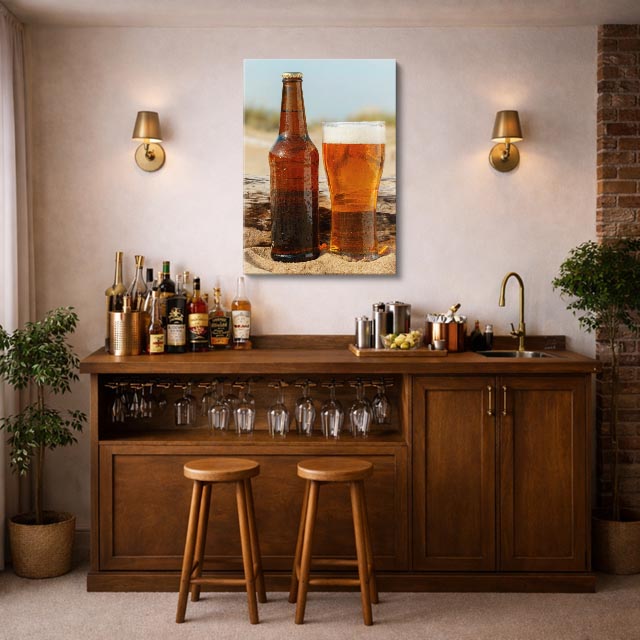 cuadro canvas cerveza doble malta estilo contemporáneo