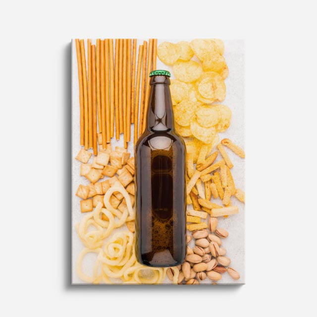 cuadro canvas cerveza snack lager estilo contemporáneo