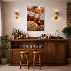 cuadro canvas bebidas botana y cerveza estilo contemporáneo