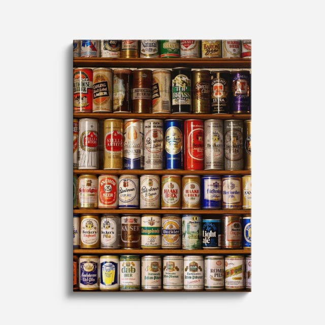 cuadro canvas bebidas colección latas estilo contemporáneo