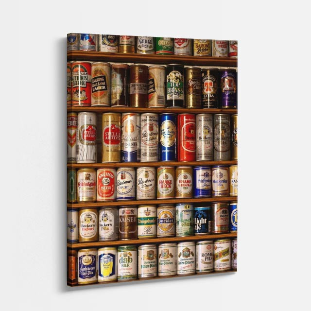 cuadro canvas bebidas colección latas estilo contemporáneo