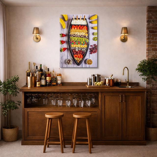 cuadro canvas bebidas bar de frutas estilo contemporáneo
