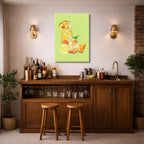 cuadro canvas bebidas cóctel piña estilo contemporáneo