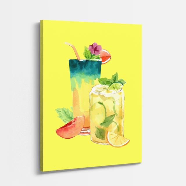 cuadro canvas bebidas cóctel tropical estilo contemporáneo