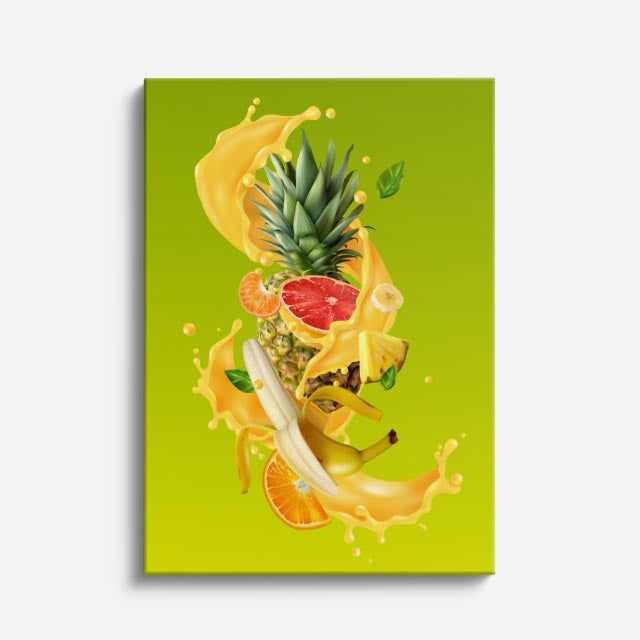 cuadro canvas bebidas splash tropical estilo contemporáneo