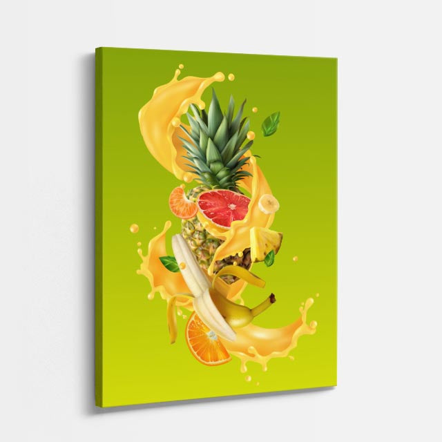 cuadro canvas bebidas splash tropical estilo contemporáneo