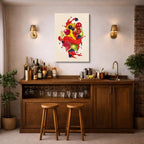 cuadro canvas bebidas frutas en splash estilo contemporáneo
